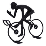FIGURA CICLISTA MANO AL FRENTE COLOR NEGRO