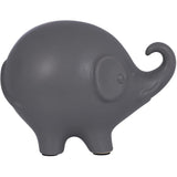 FIGURA ELEFANTE TROMPA ARRIBA GRIS
