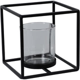 CANDELABRO CUADRADO NEGRO