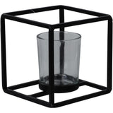 CANDELABRO CUADRADO NEGRO