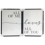 SET 2 CUADROS ALL OF ME CANVA Y MADERA