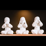 FIGURA BUDA YESO BEBE X3
