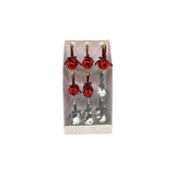 FIGURA CASCABEL PEQUEÑO ROJO Y BLANCO