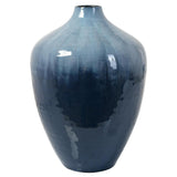 FLORERO BAJO AZUL EN HIERRO