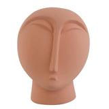 FLORERO CARA NARANJA EN CERAMICA