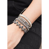 PULSERA GRIS METALIZADO CON PERLAS