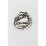PULSERA GRIS METALIZADO CON PERLAS