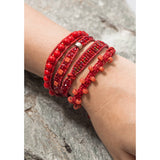 PULSERA ROJO CARMIN