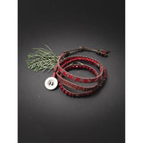 PULSERA ROJO GRANATE